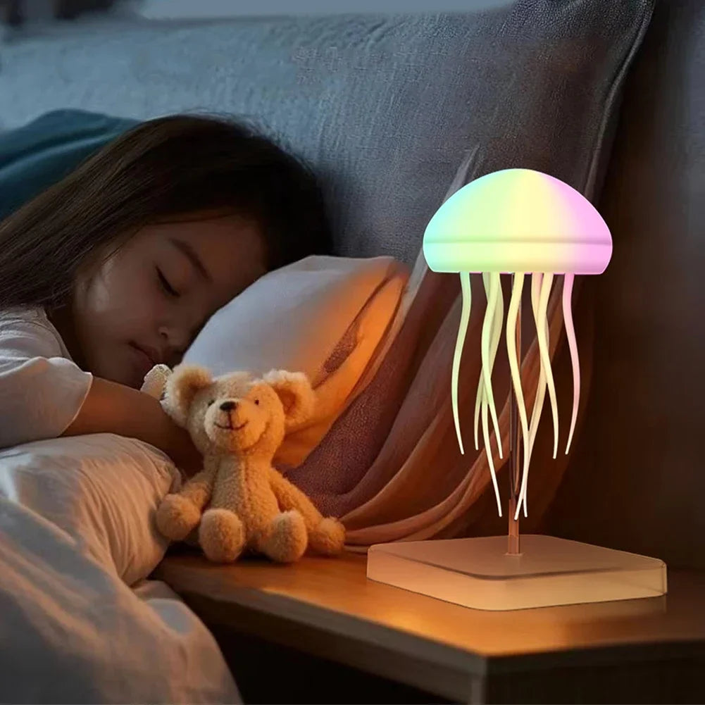 Controlled Type-C Charging Dance Gradient Jellyfish Light Table Night Light Color Changing Atmosphere Light Gift