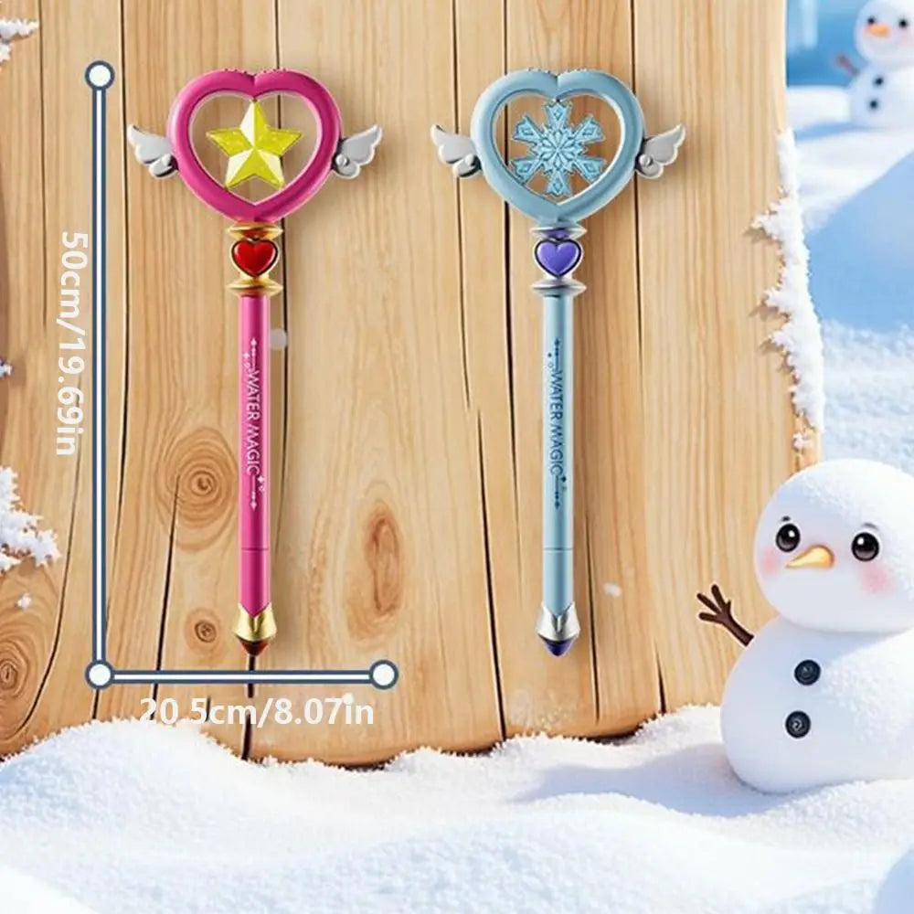Water Park Toy 7-Hole Water Wand Love Shaped Splashing Spray Water Play Stick Handheld Pull Type Water Toys Water Play