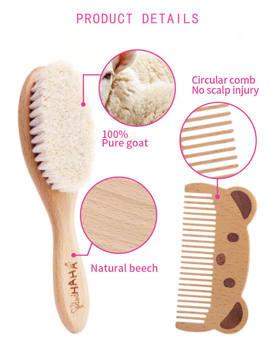 Wooden Baby Comb product detail