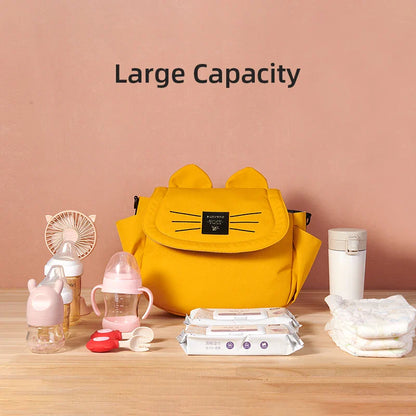 Large Capacity Cute Cat Diaper Bag