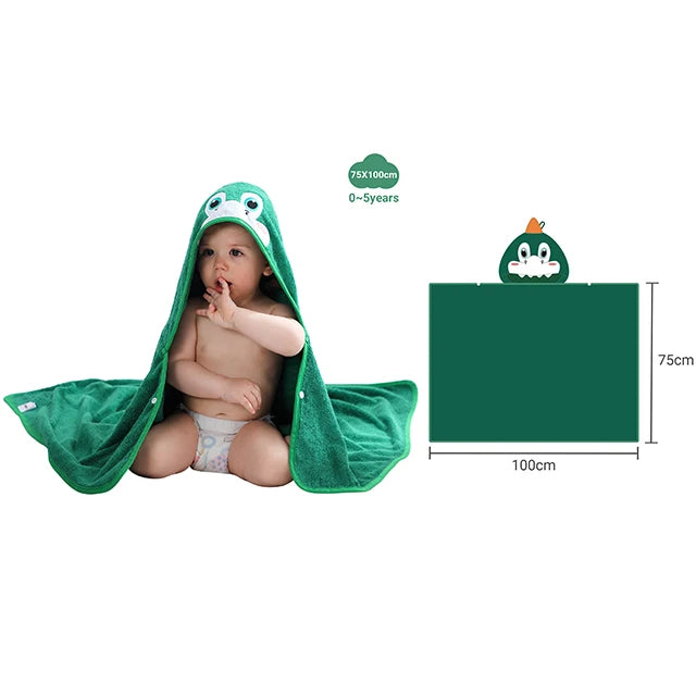 CuddleWrap™ Hooded Baby Towel – Ultra-Soft Bamboo