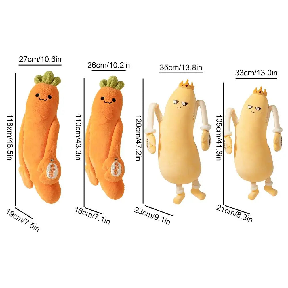 Cute Mango King Plush Toy Pillow Sleeping Aid Soft Long Carrot Female Companion Leg Clasping Hugging Pillow Nap Sleeping Toys