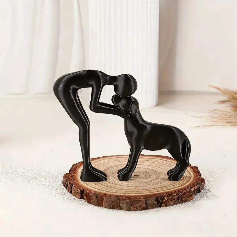 Figurine Abstract Pet Companion Sculpture Home Office Decor Creative Interactive Craft Indoor Modern Art Gift