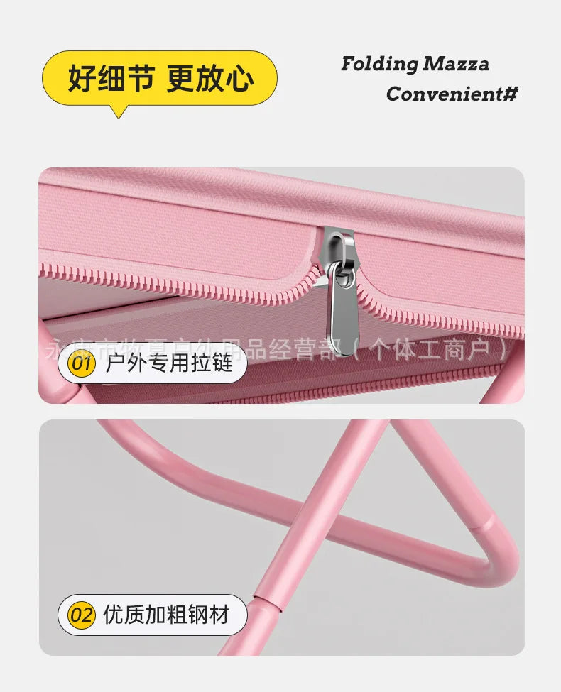 Small Mazar Folding Portable Handbag Stool Outdoor Small Stool Student Stool Queue Artifact Picnic Stool, Train Stool