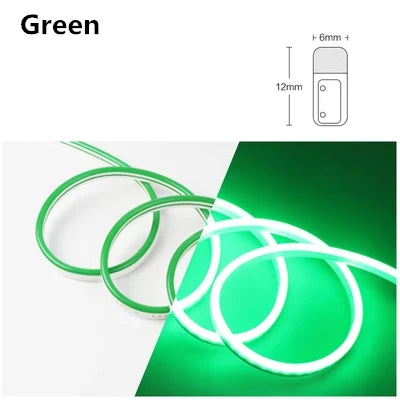 5V 12V 24V Led Neon Strip Light 6mm Narrow Rope Flex Tape Silicon Tube Bar Waterproof DIY Sign Red Green Blue Yellow Pink White