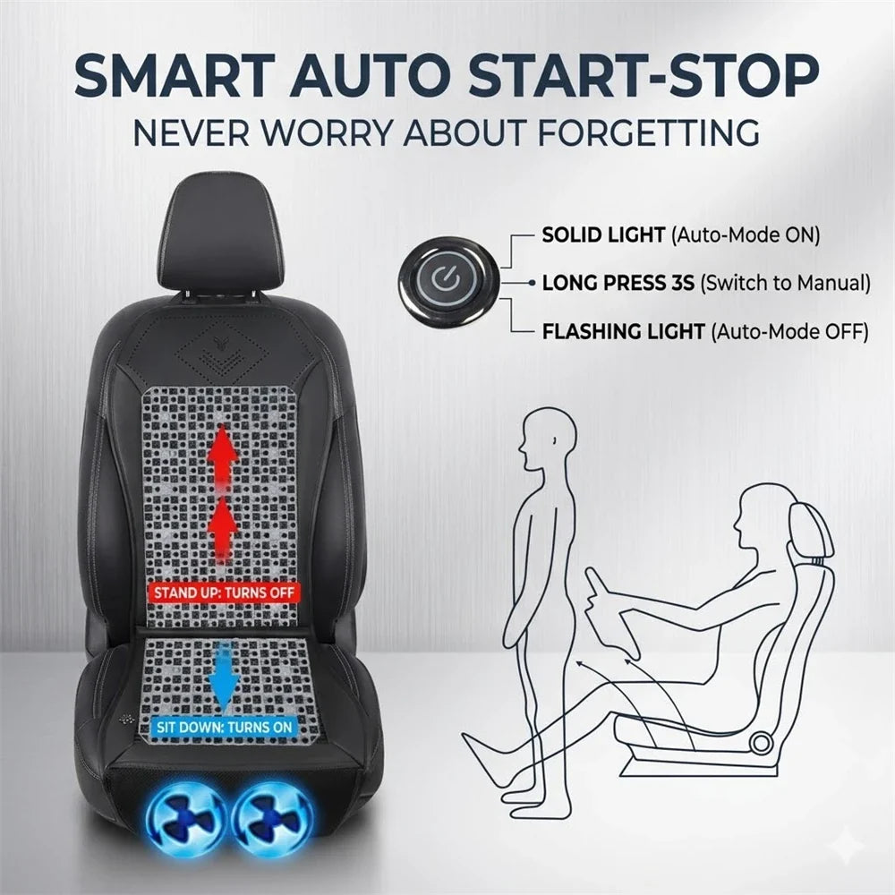 Ventilated Sheet 12v Car Seat Cover Vehicle Summer Cushion Smart Auto Start/Stop Universal Cooling Car Seat Ventilation Sheet