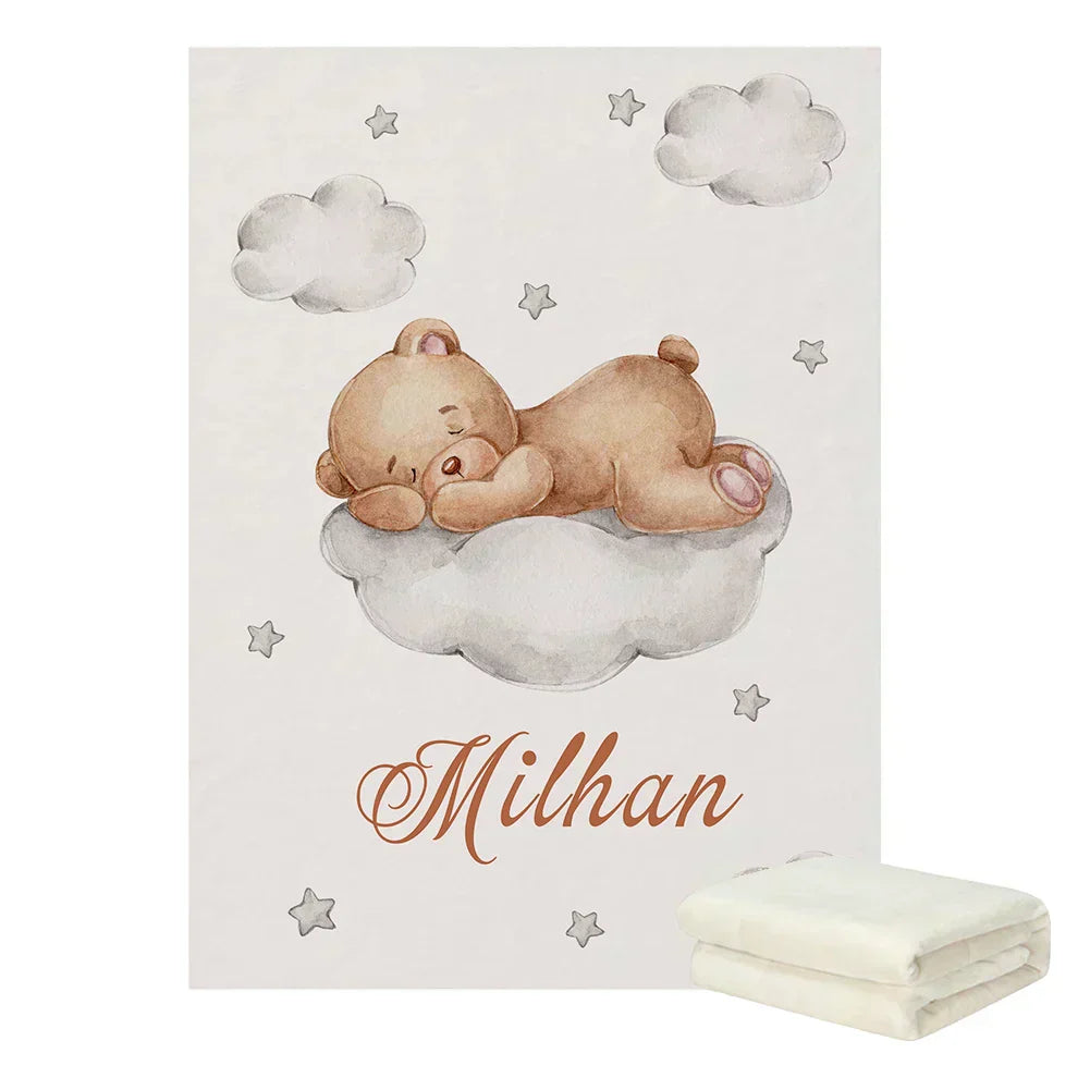 Sleeping Bear Custom Name Crib Bedding product detail