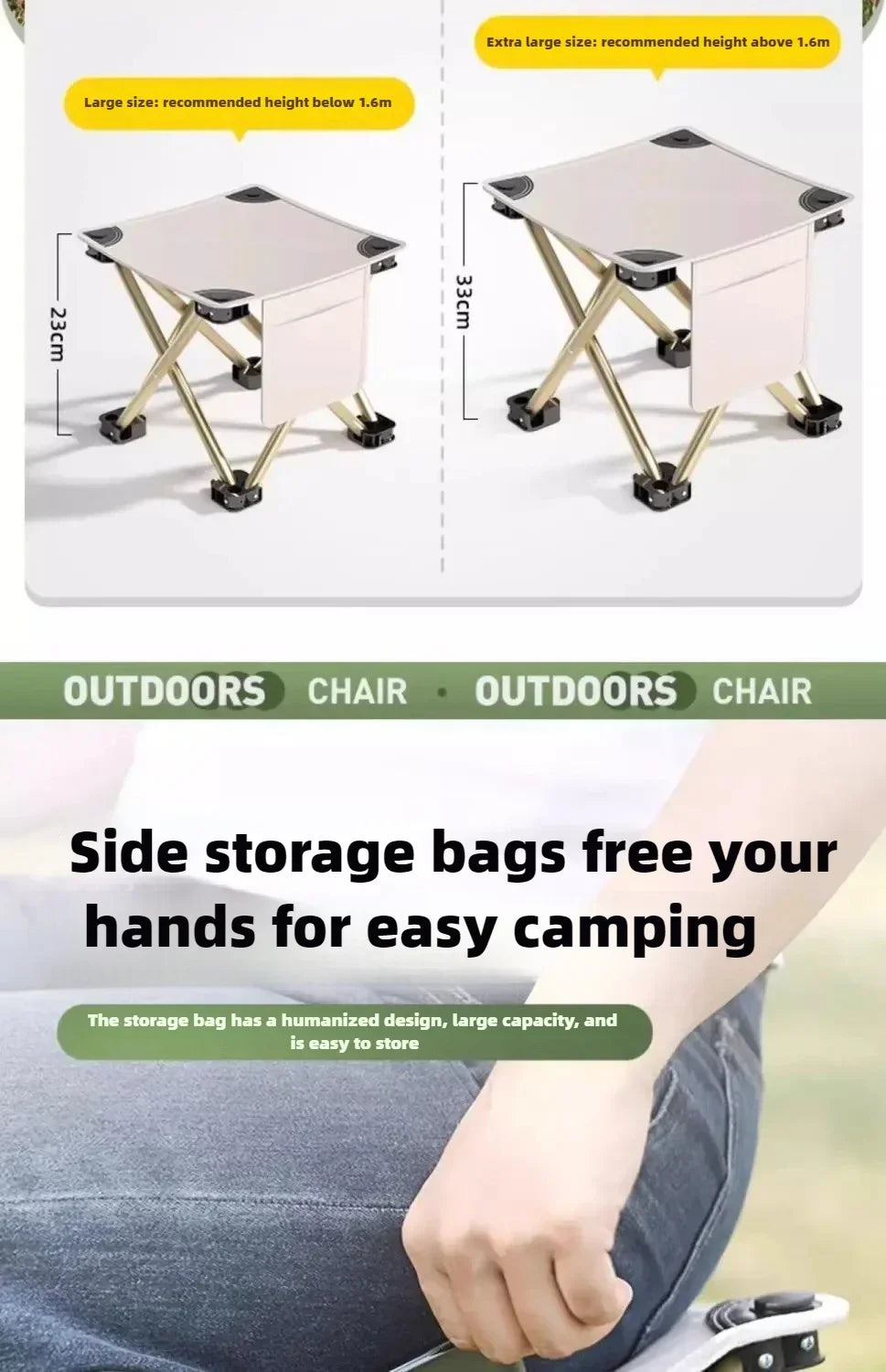 Outdoor Portable Folding Stool Camping Collapsible Foot Stool Hiking Beach Travel Picnic Fishing Seat Tools Ultralight Picnic