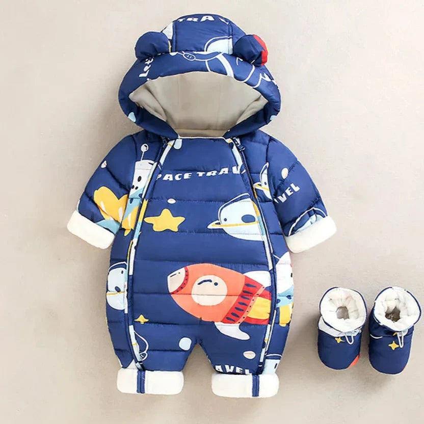 Baby Winter Warm Snowsuit with Matching Boots