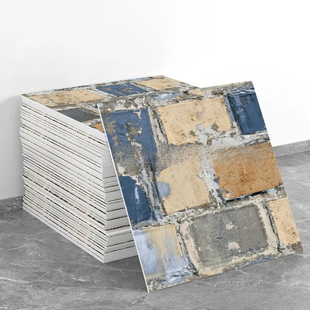 Waterproof Peel and Stick Marble Wall Tiles11.8x11.8 in Self Adhesive PVC Panels for Bathroom Kitchen and Living Room