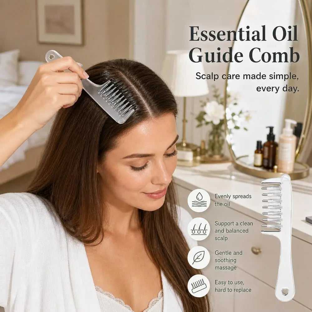 Scalp Liquid Guide Comb Mini Portable Head Applicator Hair Care Comb Anti-Static Scalp Nourish Hair Guide Comb