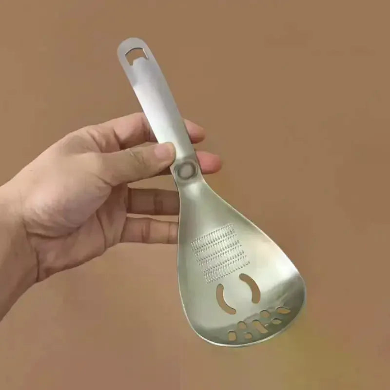 Multifunctional Stainless Steel Kitchen Utensil Cooking Garlic Ginger Vegetable Grater Grinder Spoon Kitchen Supplies