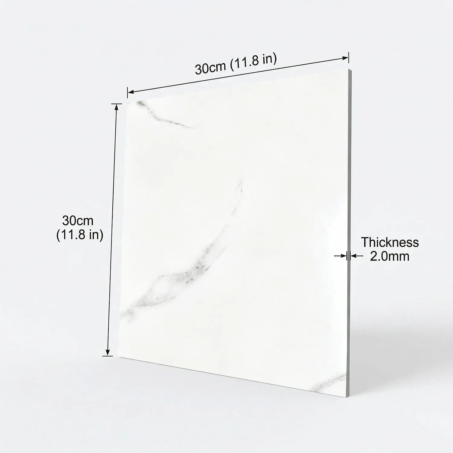 10/20pcs Peel and Stick Backsplash Tiles White Marble Wall Tiles Self Adhesive Wall Stick on Backsplash for Kitchen Bathroom