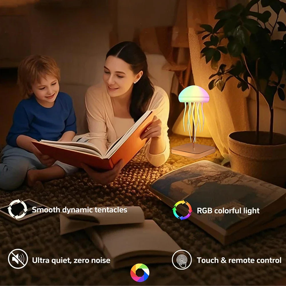 Controlled Type-C Charging Dance Gradient Jellyfish Light Table Night Light Color Changing Atmosphere Light Gift