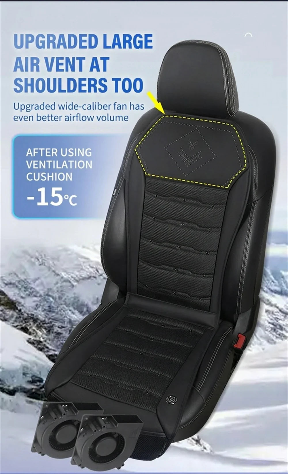 Ventilated Sheet 12v Car Seat Cover Vehicle Summer Cushion Smart Auto Start/Stop Universal Cooling Car Seat Ventilation Sheet
