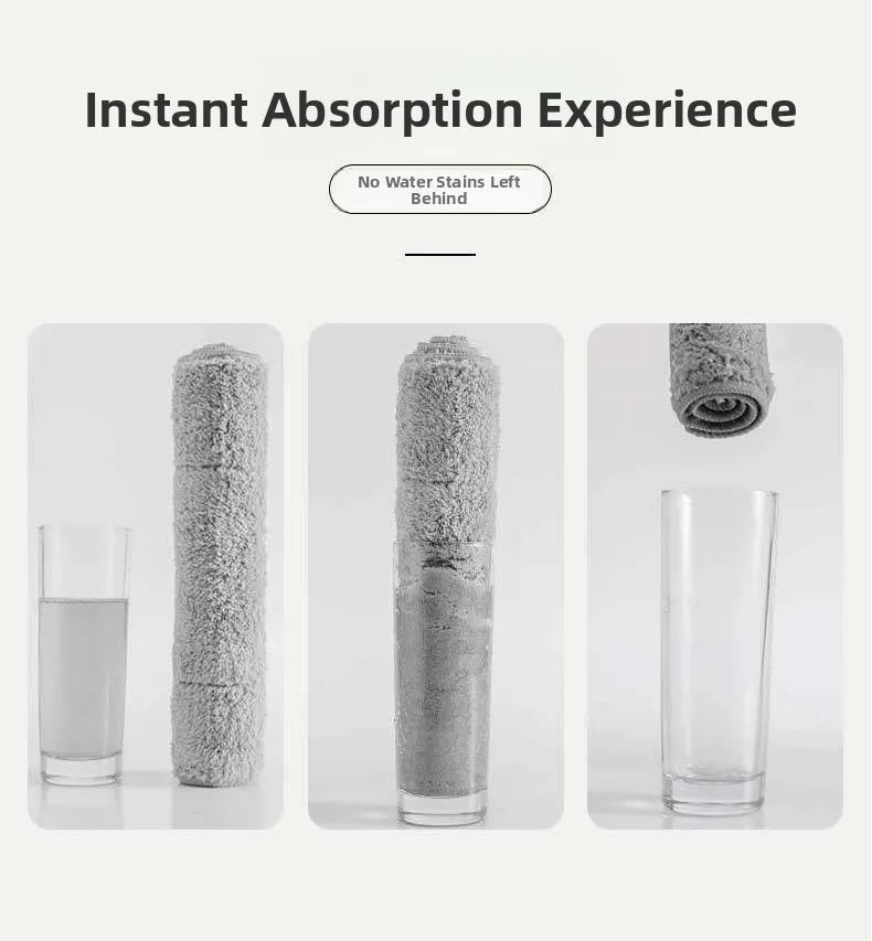 YUOSDON Broom Holder Flat Mop Cloth Clip Stainless Steel Handle Ultrafine Fiber Mop Head for Home Office School Cleaning