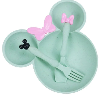 Minnie Mouse Kids Dinnerware Set – BPA-Free Plate, Fork & Spoon