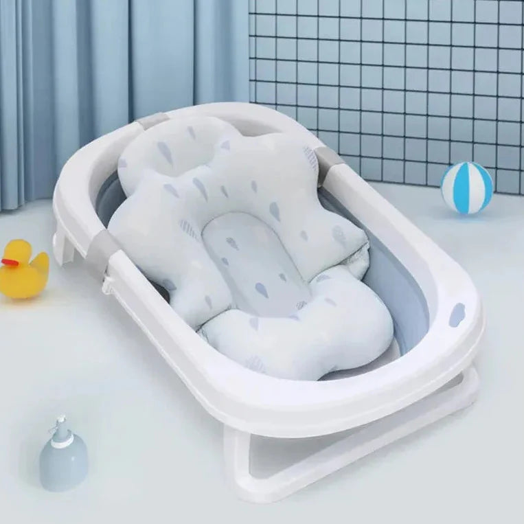 Baby Bathtub with Non-Slip Mat Cushion