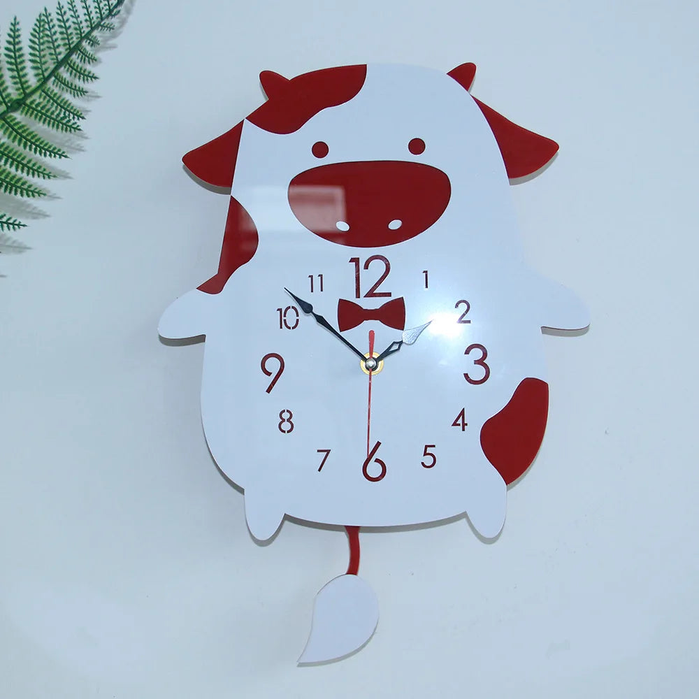Rocking Tail Cat Hanging Clock