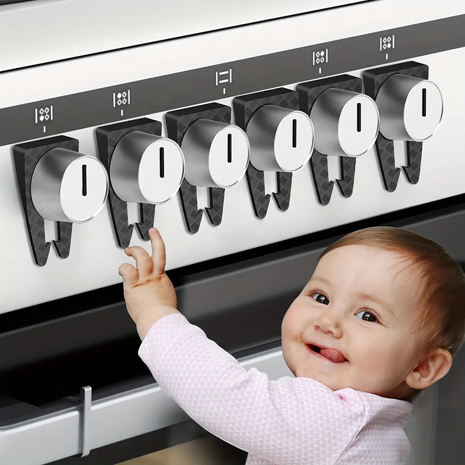 Child Safety Stove & Oven Knob Locks (4 Pack and 8 Pack)