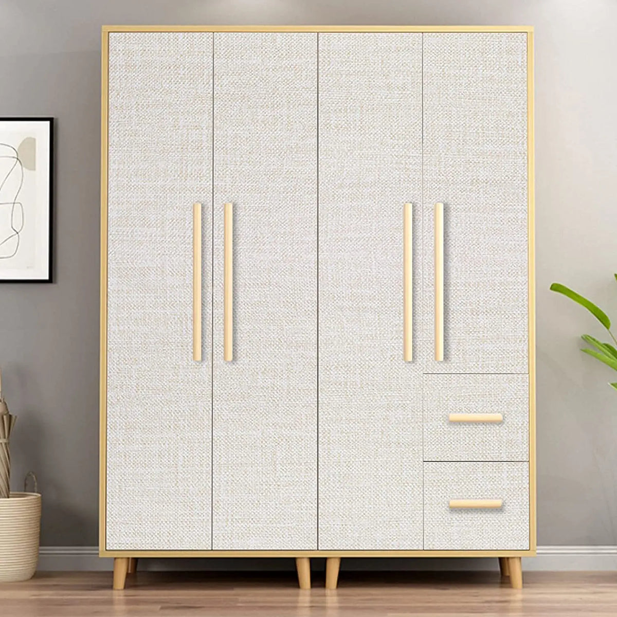Peel Stick Wallpaper Linen Self Adhesive - mi huang ma bu 40 x 100 cm product view