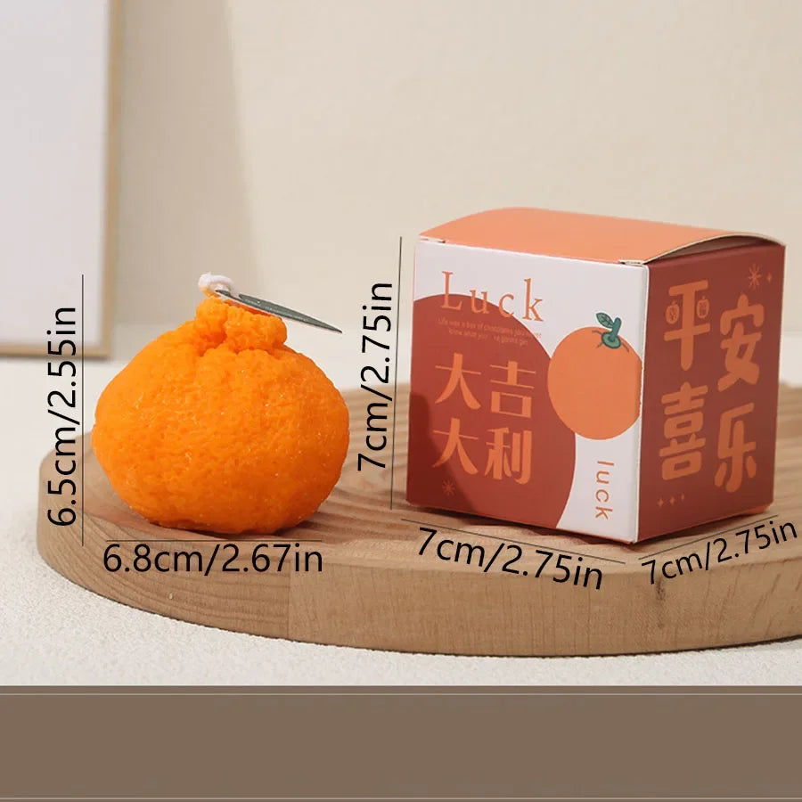 Internet celebrity Ugly Orange Aromatherapy Candle Soy Wax Creative Gift Shooting Props Scene Decoration Ornament
