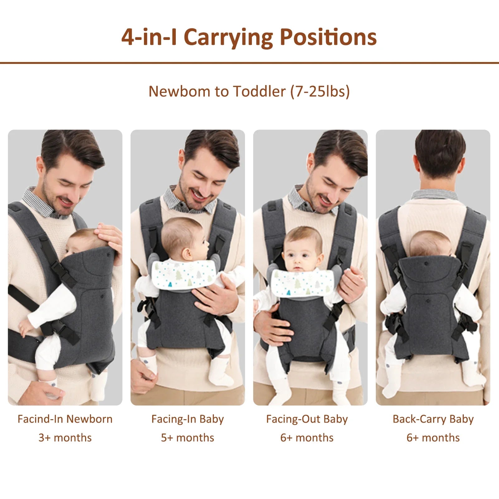 CuddleCloud™ 4-in-1 Baby Carrier