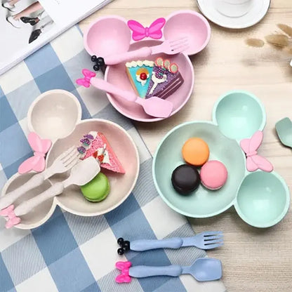Minnie Mouse Kids Dinnerware Set – BPA-Free Plate, Fork & Spoon