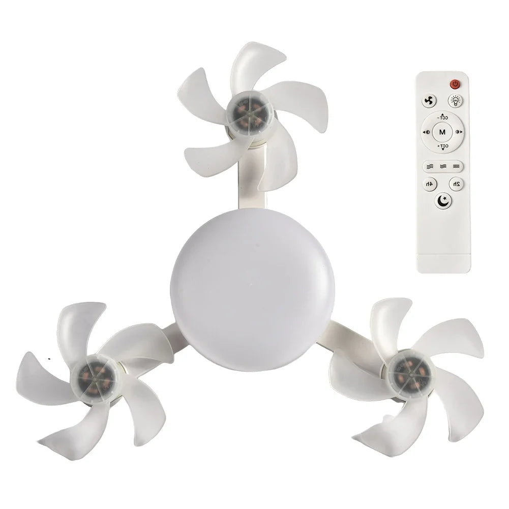 Intelligent ceiling light electric fan light Kitchen high wind power Silent Easy to clean e27 Screw Fan Light Restaurant Fan Eye