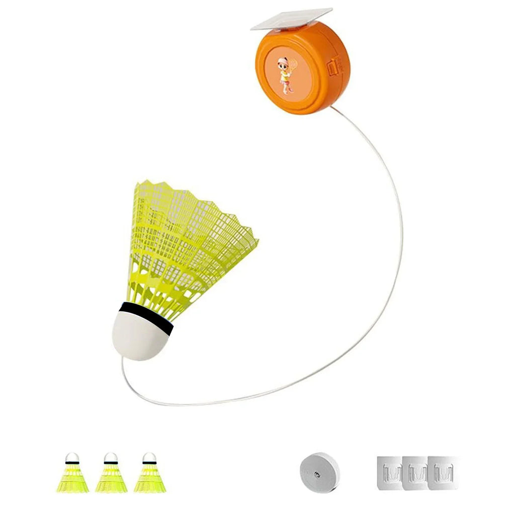 Automatic Retractable Badminton Trainer Solo Practice Rebounder with Adjustable Speed for All Skill Levels Home Office Practice