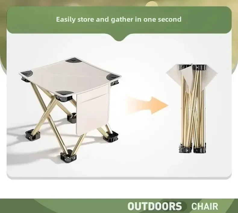 Outdoor Portable Folding Stool Camping Collapsible Foot Stool Hiking Beach Travel Picnic Fishing Seat Tools Ultralight Picnic