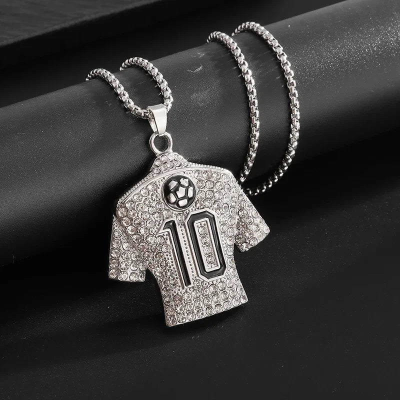 Exquisite Creative Bubble Letter Xo Inlaid White Zircon Pendant Necklace Men\\'s Fashion Casual Party Jewelry Holiday Gifts