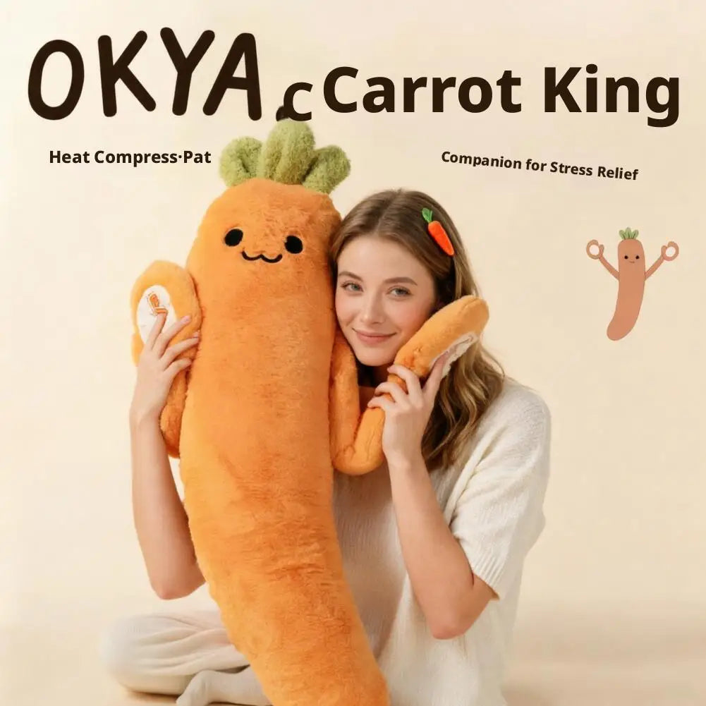Cute Mango King Plush Toy Pillow Sleeping Aid Soft Long Carrot Female Companion Leg Clasping Hugging Pillow Nap Sleeping Toys