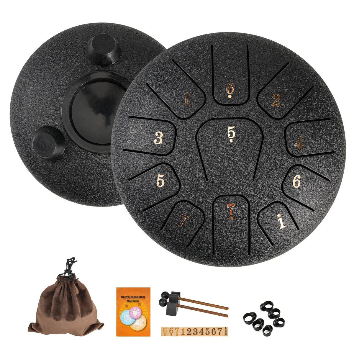Rain Drum Pro Kit 11-Note Steel - Green 6 Inchs product view