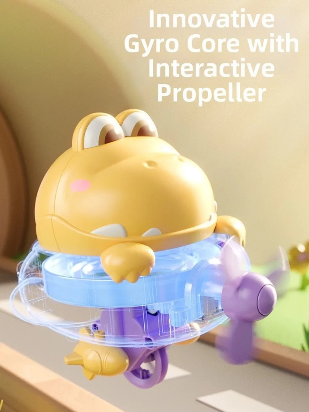 Cartoon Electric Balancing Dinosaur Toy Rechargeable Unicycle Balanced Spinning Top Toy Self-Balancing Tightrope Walking Toys