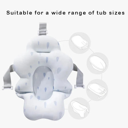 Baby Bathtub with Non-Slip Mat Cushion