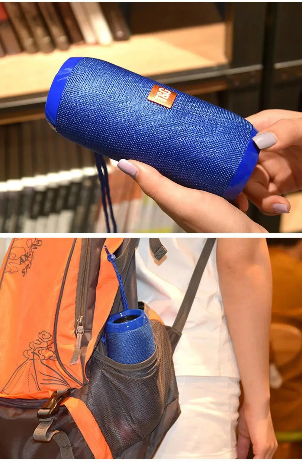 Portable Bluetooth Speaker Wireless , Ipx4 Waterproof Bluetooth 5.0 TWS MP3 Player Paring Aux & Tf-Card Input for Home  Outdoor