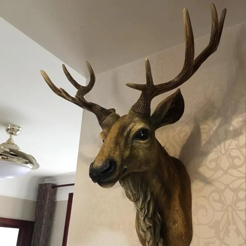 Deer Head Inch Faux Animal Head - Antique White product view