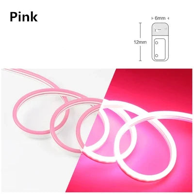 5V 12V 24V Led Neon Strip Light 6mm Narrow Rope Flex Tape Silicon Tube Bar Waterproof DIY Sign Red Green Blue Yellow Pink White