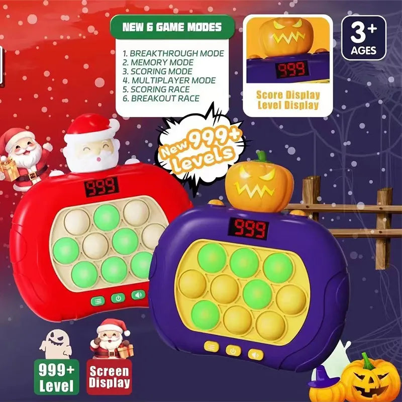999 Level Electronic Pop Push Quick Push Game Console with LED Display - MEACAOFG