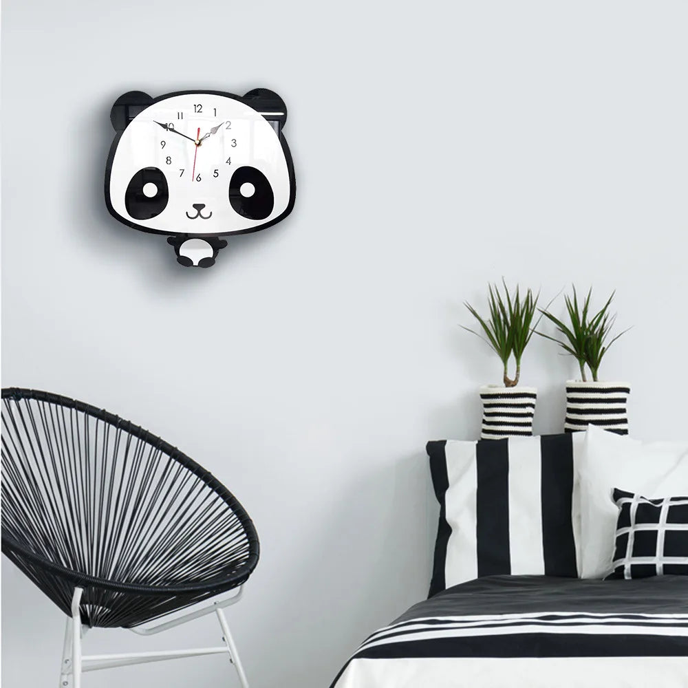 Rocking Tail Cat Hanging Clock