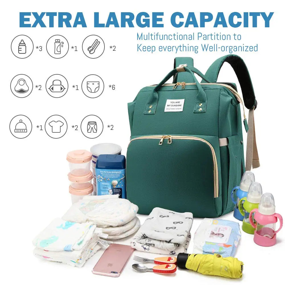 NestVoyage™ 3‑in‑1 Diaper Bag & Portable Changing Station