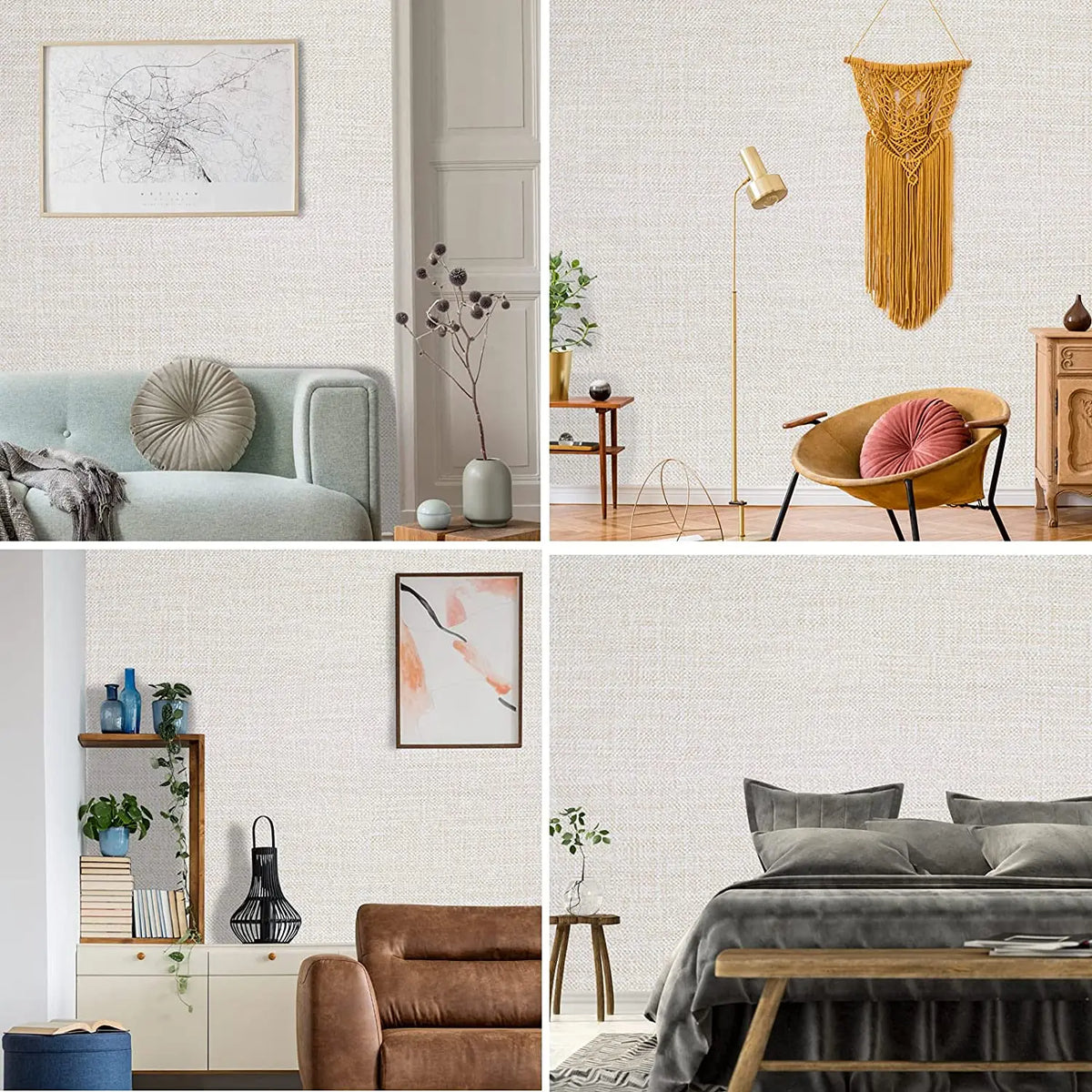 Peel Stick Wallpaper Linen Self Adhesive product detail