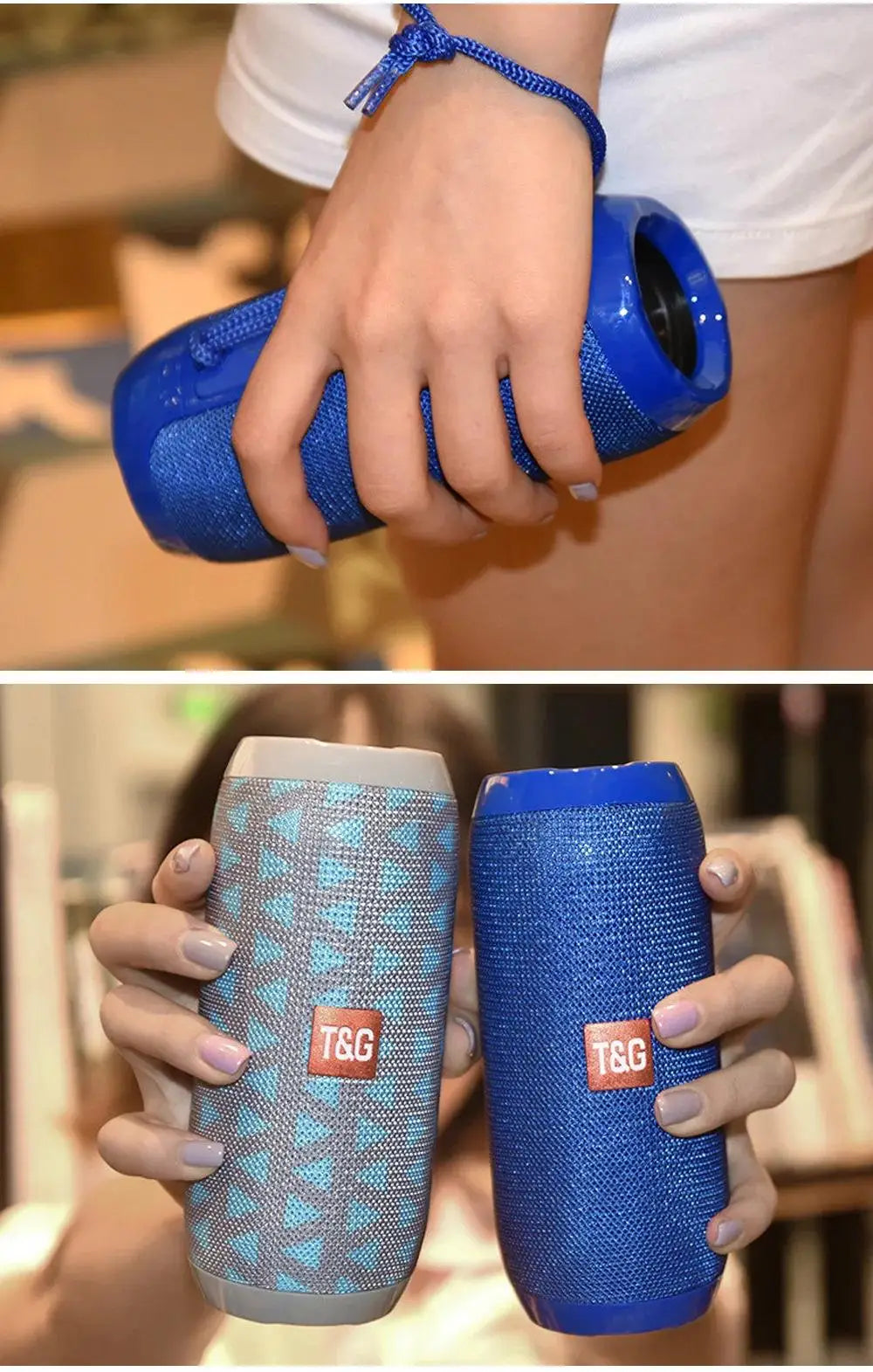 Portable Bluetooth Speaker Wireless , Ipx4 Waterproof Bluetooth 5.0 TWS MP3 Player Paring Aux & Tf-Card Input for Home  Outdoor