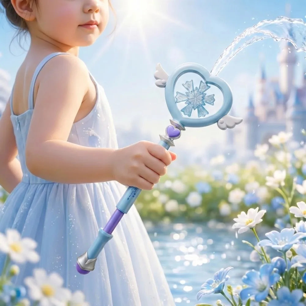 Water Park Toy 7-Hole Water Wand Love Shaped Splashing Spray Water Play Stick Handheld Pull Type Water Toys Water Play