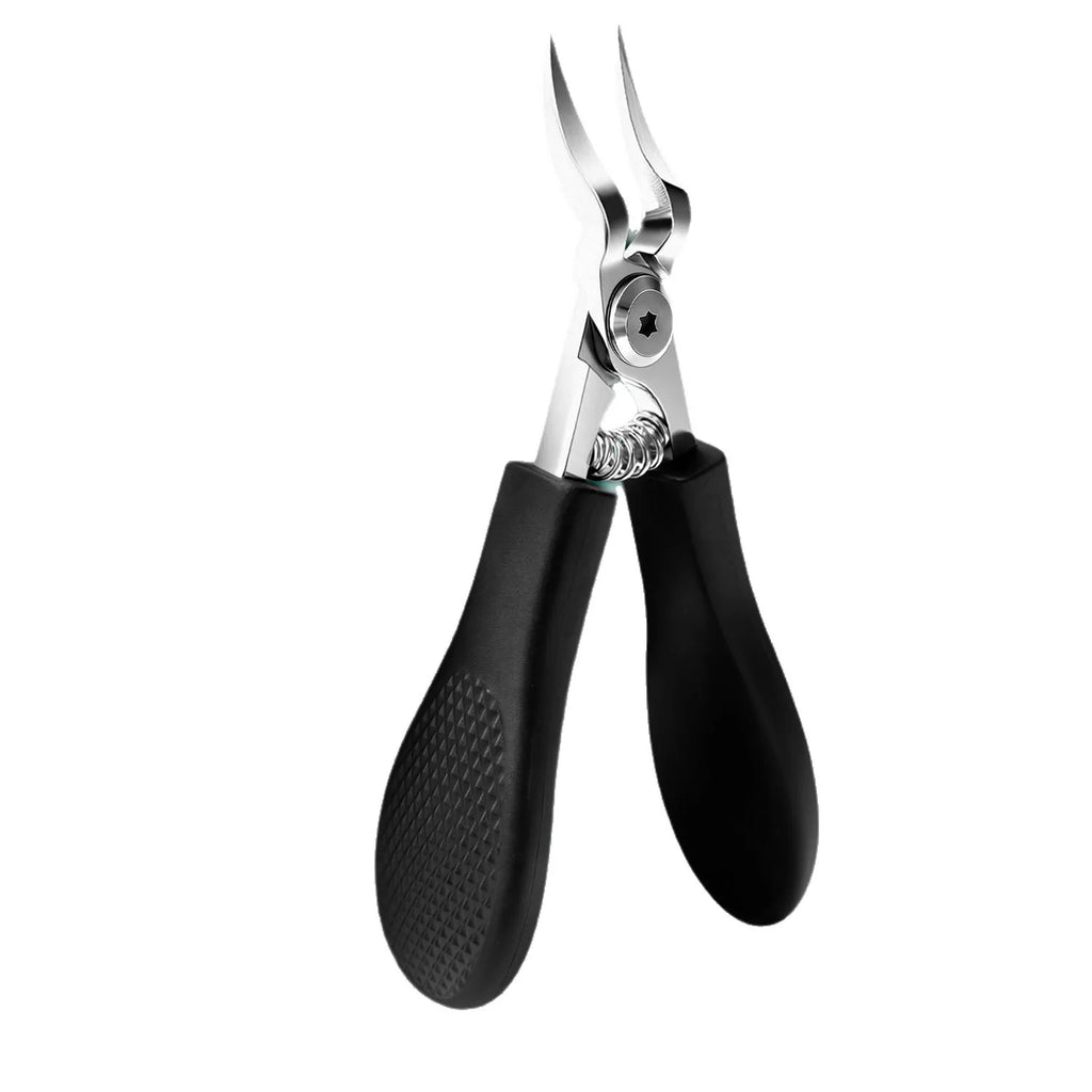 1Pieces Heavy-Duty Stainless Steel Nail Clipper, Thick Toenail & Fingernail Clipper for Adults, Professional-Grade Curved Blade