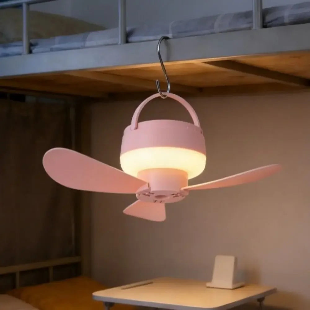 Silent Operation Ceiling Fan Light USB Rechargeable Energy Saving Hanging Fan Light with Remote Control Intelligent Ceiling Lamp