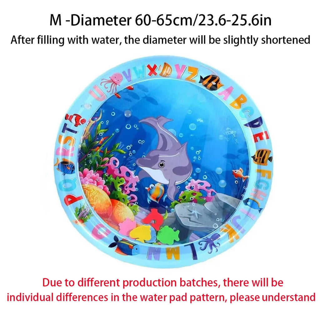Summer pet cooling mat，Thickened Inflatable Water Mat For Cat And Dog Pet Playmat With Fish Sea Ocean Theme Sensory Toy Water