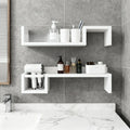 Wall Mounted Floating Shelves, Heavy-Duty Wall Storage and Display Rack Set, Thickened Board Hanging Shelves for Books