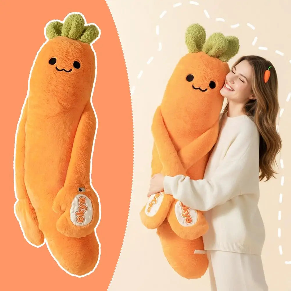 Cute Mango King Plush Toy Pillow Sleeping Aid Soft Long Carrot Female Companion Leg Clasping Hugging Pillow Nap Sleeping Toys